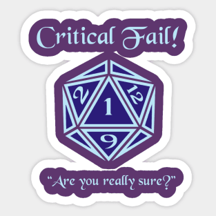 Critical Miss Sticker